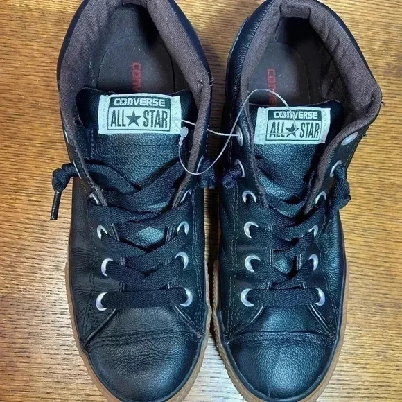 Vintage Converse Men's Sneakers 6 Black All Star Chuck Taylor‎ Street Mid Retro - Picture 5 of 8